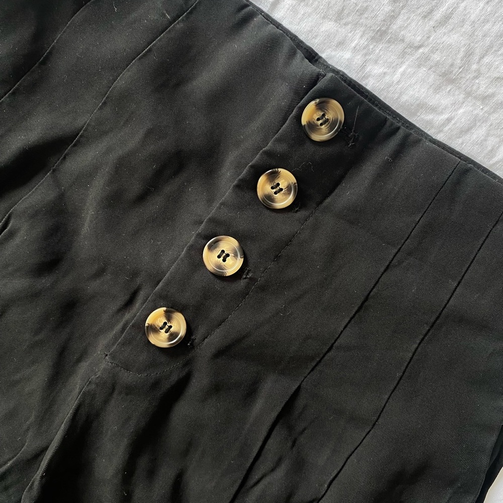Black Zara Button Up Trousers Size M